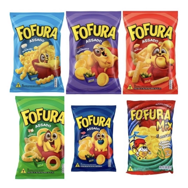 Salgadinho Fofura 40g Sabores Diversos Promoção Churrasco Cebola ...