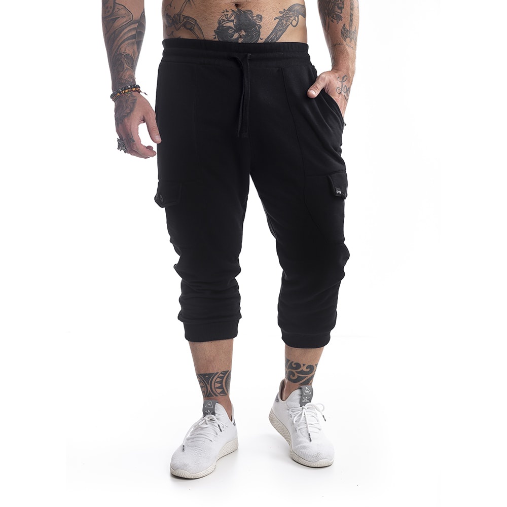 CALÇA JOGGER CAPRI COOL MOLETOM CINZA