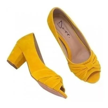 Peep toe hot sale amarelo