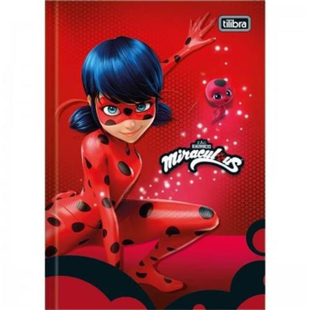 Caderno Pequeno 1/4 Brochura 48 Folhas Miraculous Ladybug Tilibra ...