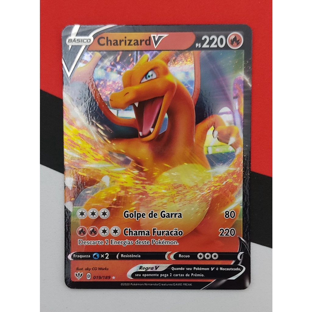 Carta Pokemon Charizard V Português 19/189 Card Original Copag