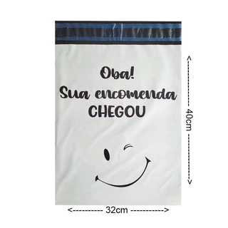 Envelope Saco Sedex cores diversas 32x40 c/ 100 Unidades PERSONALIZADO OBA CHEGUEI LINDO PARA SEU ENVIOS