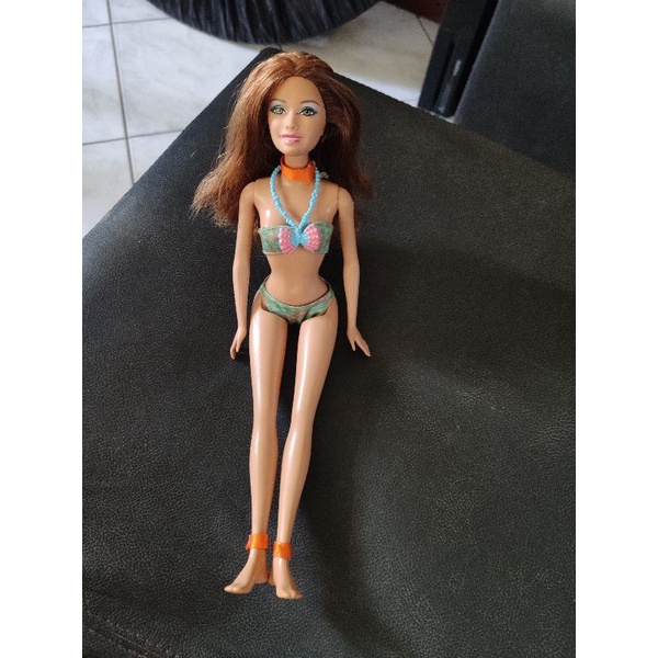 Boneca Barbie Morena Roupa de Praia