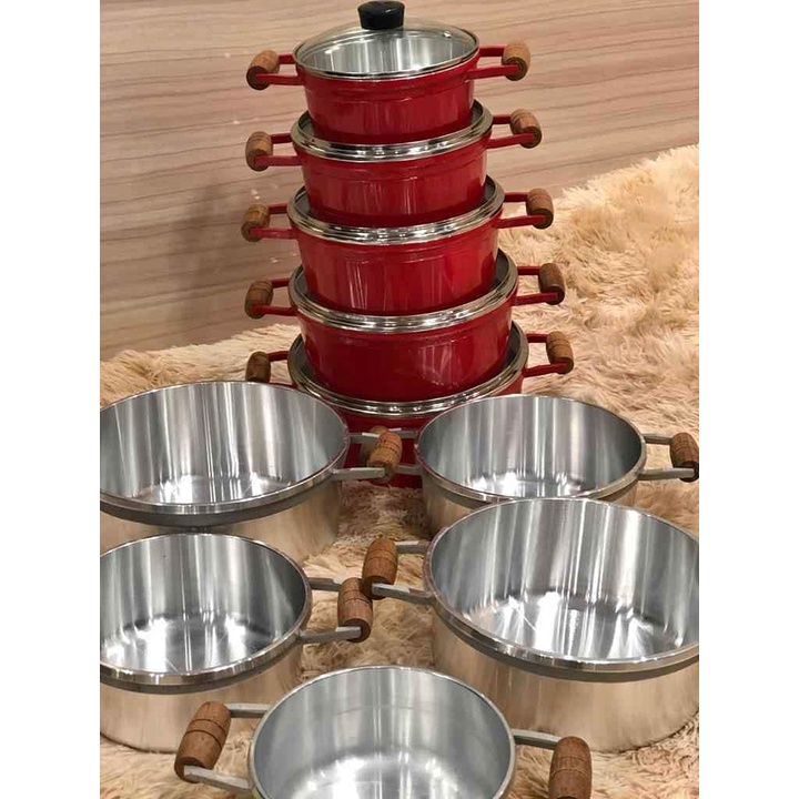 DE FÁBRICA! Jogo de 5 panelas de alumínio grosso — Cookware Sets — Poços de  Caldas