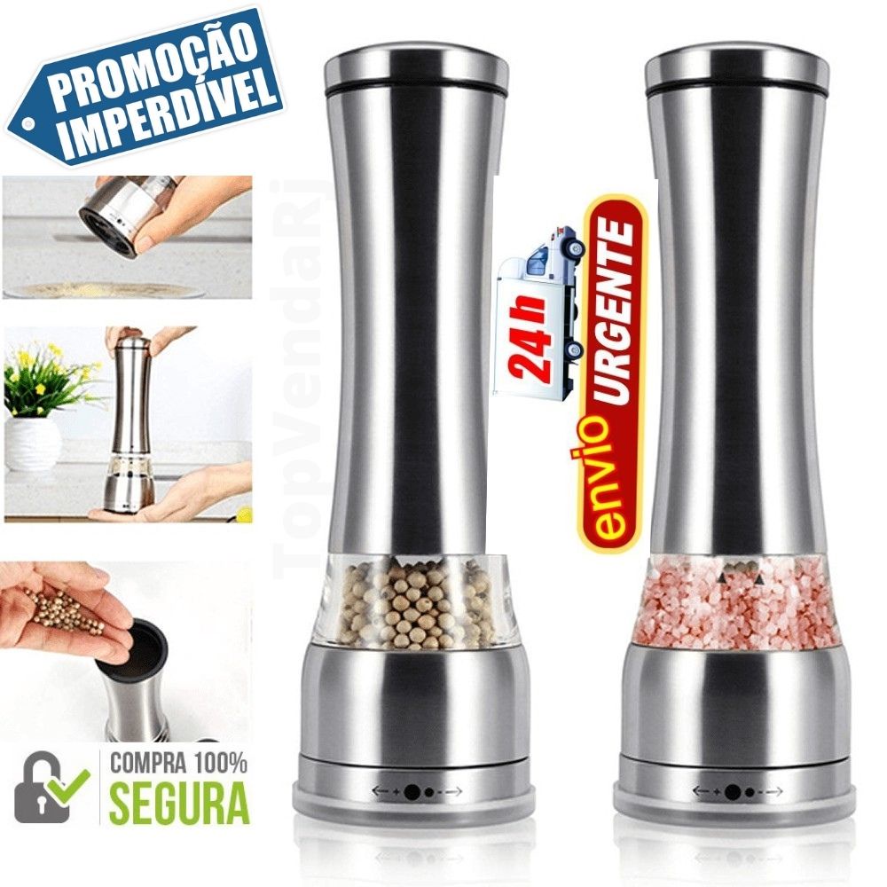 Moedores De Sal Grosso E Pimenta Do Reino Em Aço Inox ( ENVIO IMEDIATO)