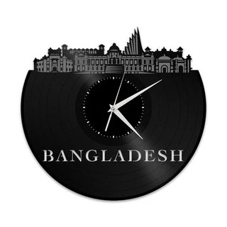 Bangladesh - Relógio Disco De Vinil Decoração