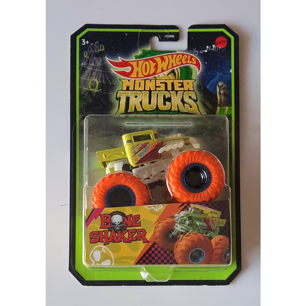 Hot Wheels Monster Trucks Veículo de Brinquedo Bone Shaker Die Cast Bone  Shaker