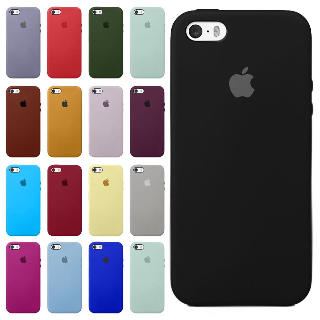 Capinha para iPhone 5 5S SE 2016 de Silicone Rigido aveludada por dentro Protetora anti queda