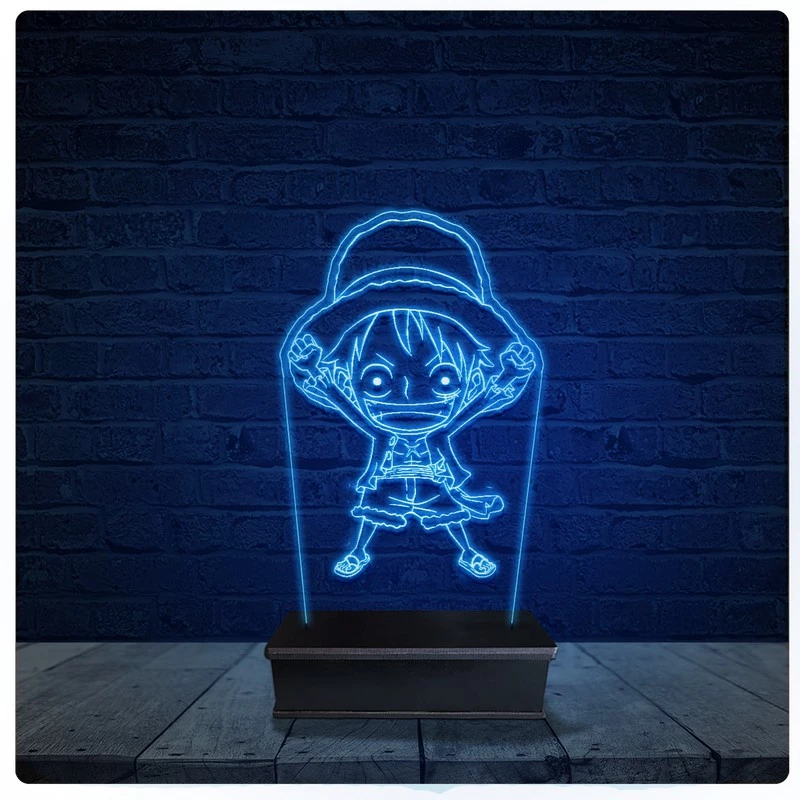 Luminária Led Acrilico Abajur - One Piece Anime 06