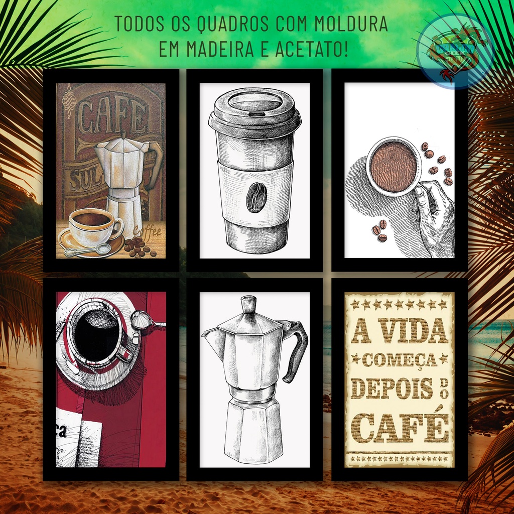 quadros decorativos placa tema cafe lote 01 cafeteria barismo cofee ...