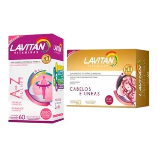 KIT Lavitan A-z Mulher 60 Comp + Cabelos E Unhas 60 Comp