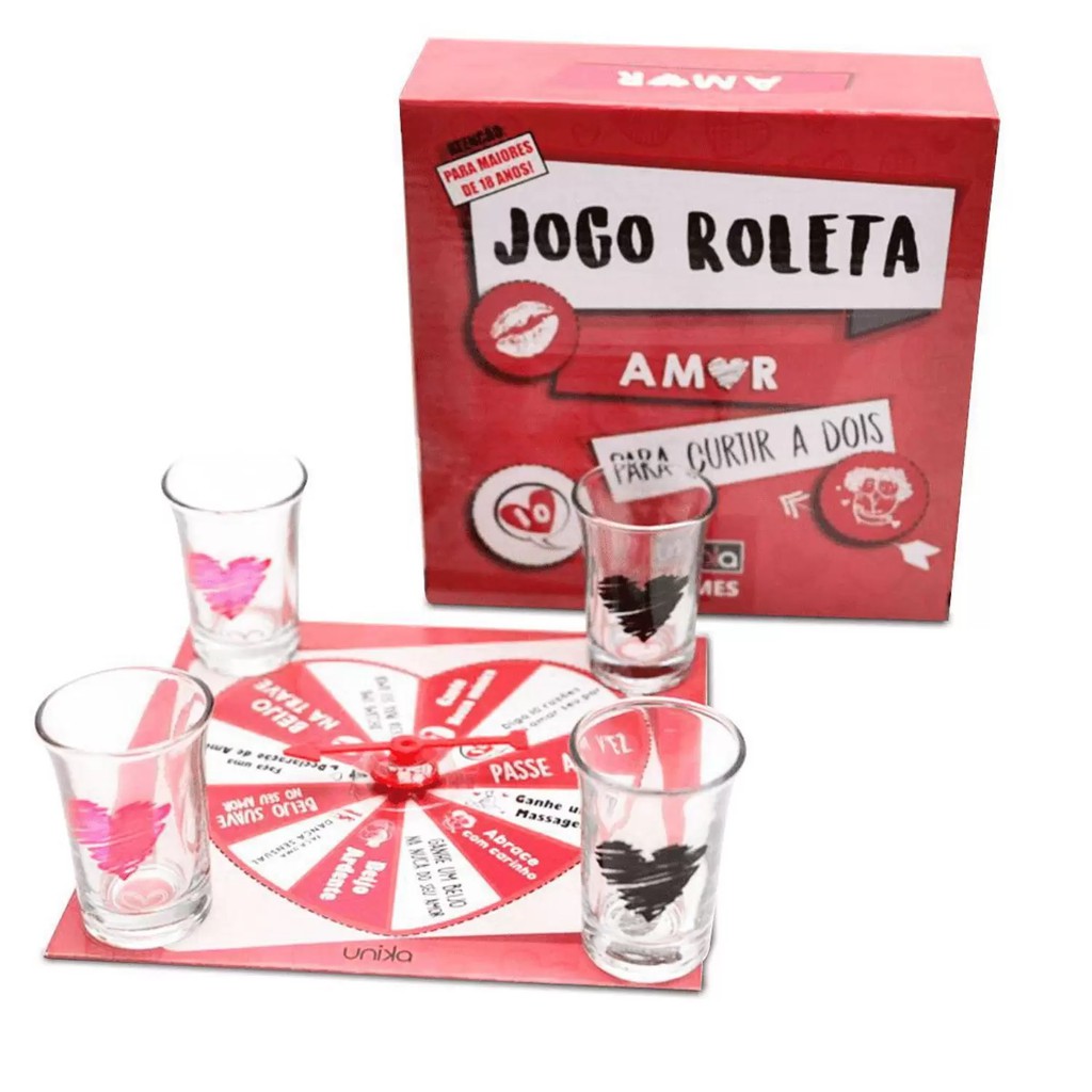Jogo Cassino Drinks Roleta Elétrica - 6 Copos De Shot - jogos