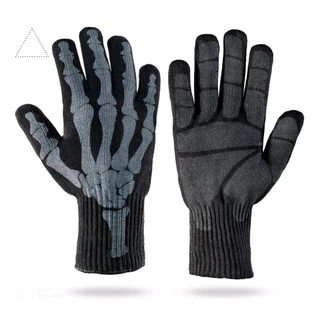 Luva Motociclista 100% Impermeável Moto Malha Forrada Conforto Para Frio e Chuva Motoboy Motoqueiro Esqueleto