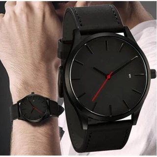 Relógio De Quartzo Masculino Casual Com Pulseira De Couro