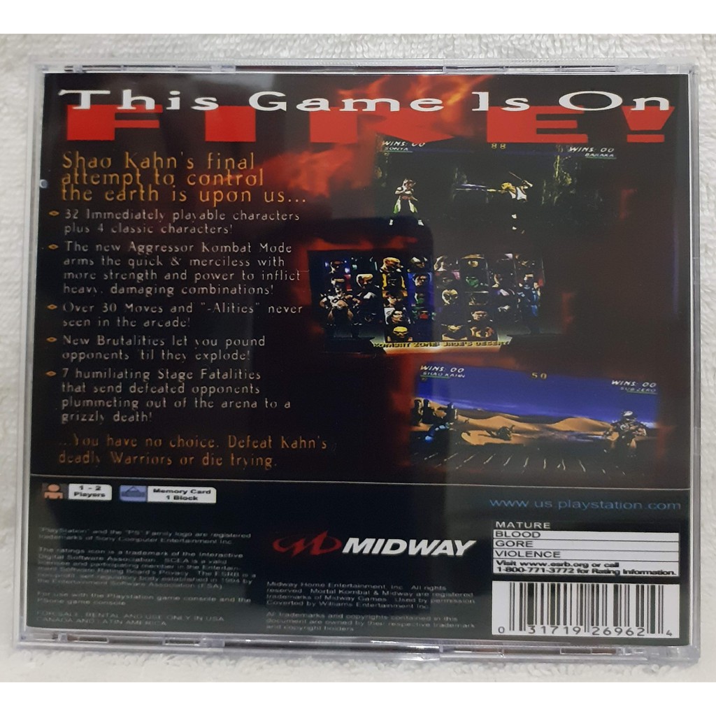 Mortal Kombat Trilogy Jogo Reprô Para Playstation 1 | Shopee