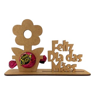 10 Lembrancinha Porta Bombom Dia Das Mães Em Mdf Crú em Oferta na Shopee