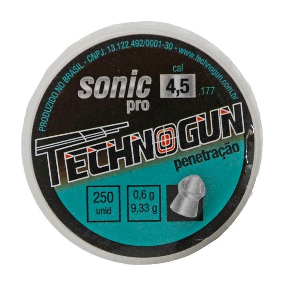 Chumbinho Sonic Pro 4.5mm 250 Unidades - Technogun