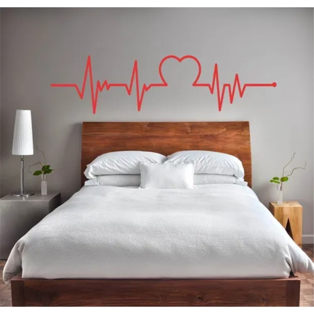 Adesivo Parede Para Cabeceira De Cama Coração | Shopee Brasil