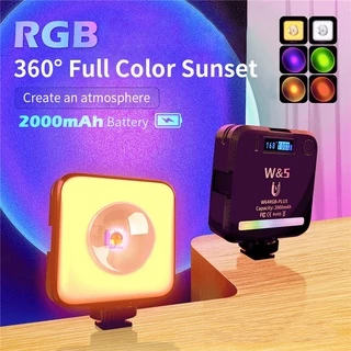 Luz RGB 2000mAh Bateria LED De Vídeo Para Zoom Reunião Transmissão Ao Vivo Computador Portátil Desktop Fotográfica Enchimento