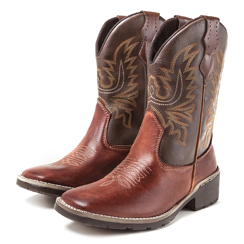 Botas masculinas de couro 2024 country