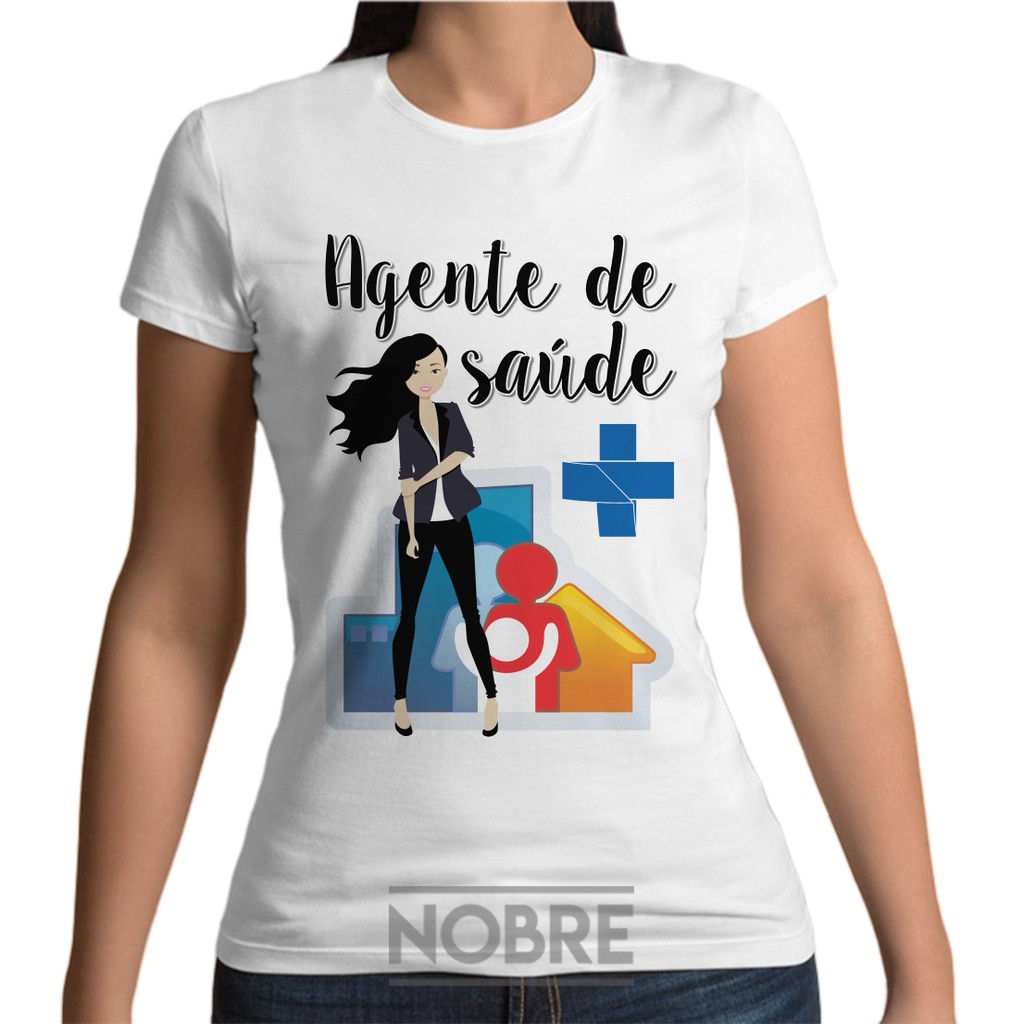 Camiseta personalizada feminina profissão agente de saúde Shopee Brasil