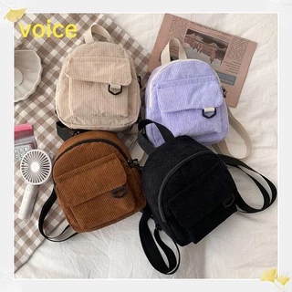 Mini Mochila Feminina De Voz Em Veludo Moda Viajar
