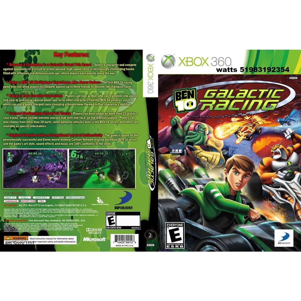 BEN 10 RACING XBOX 360 | Shopee Brasil