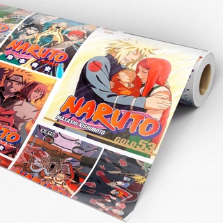 Adesivo De Parede Anime Naruto Mangá Personagens 8,5m² Nrt28