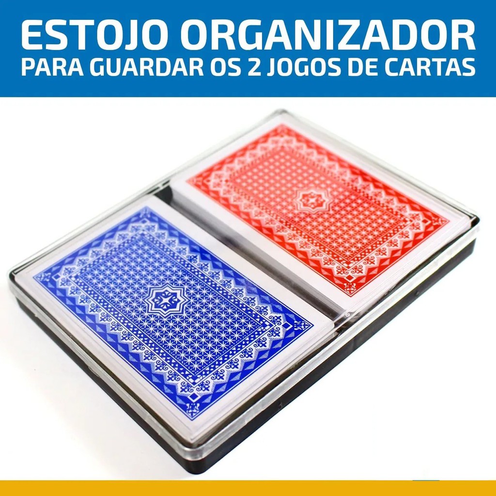 Kit 06 Baralho 100% Plástico Jogo De Cartas Profissional