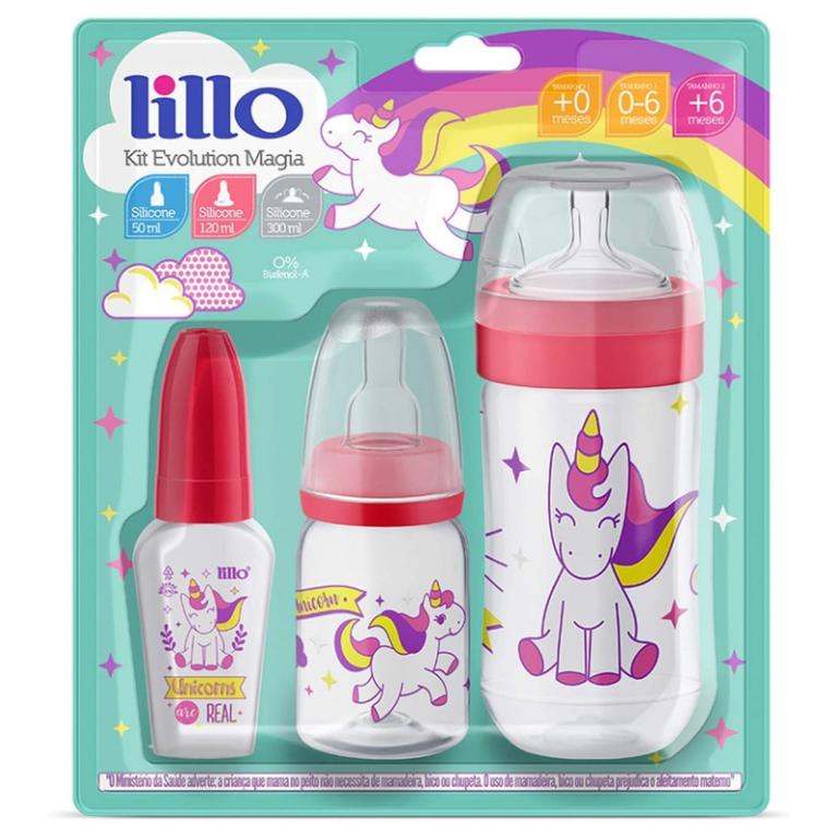 Kit Mamadeira Lillo Evolution Magia Redonda Rosa | Shopee Brasil