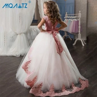 MQATZ Summer Teenager Pageant Long Bridesmaid Vestido De Noiva Para Meninas Princesa Infantil E 4-14 Anos LP-255
