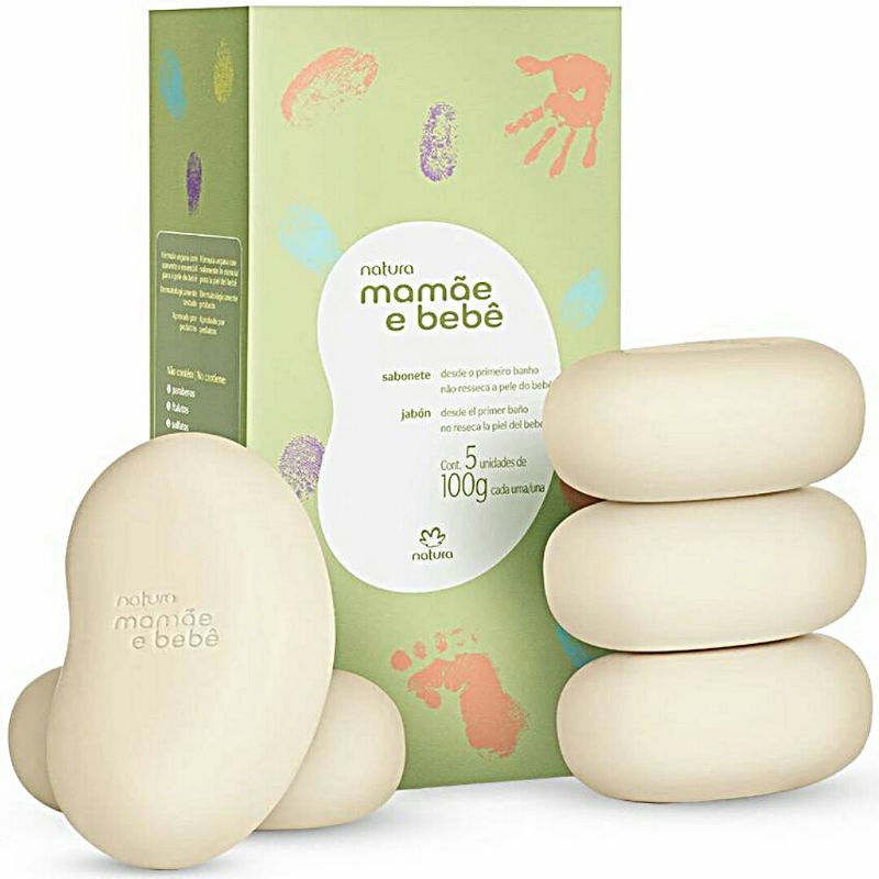 Natura Mamãe e Bebê Sabonete em Barra Caixa Com 05 Unidades ou Com 02 ...