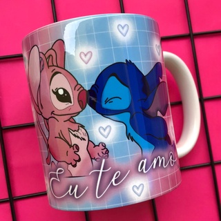 Caneca Stitch Com Seu Nome - Porcelana Premium