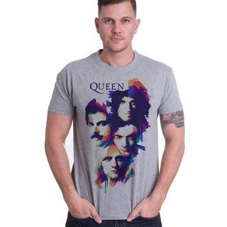 Camiseta Queen Bandas Rock Música Camisa Freddie Mercury Cinza