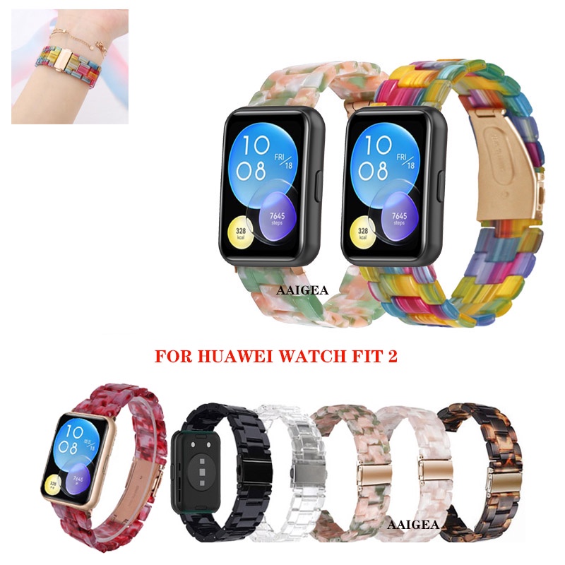 Pulseira Para Huawei Watch Fit 2 Nova De Resina Com Acessórios De Conector fit2