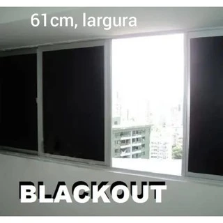 Vinil Blackout Preto fosco 4mt X 61cm, para janelas, portas, carros, vidros e outros.
