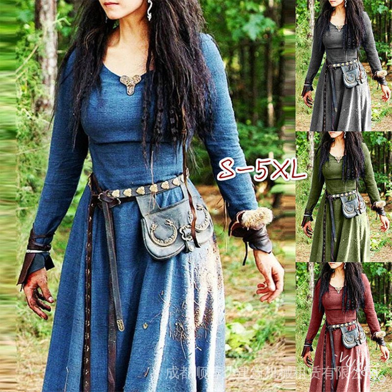 Vestido De Fantasia Feminino Viking Warrior Princess Tamanho