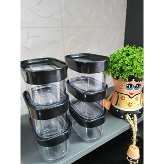 kit 6 potes acrilico hermetico temperos lancheira escolar 150ml pronta entrega envio imediato