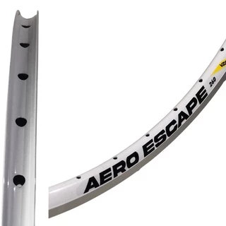 Aro 26 Aero Vzan Escape 36 F Parede Dupla Aluminio Branco para bicicleta