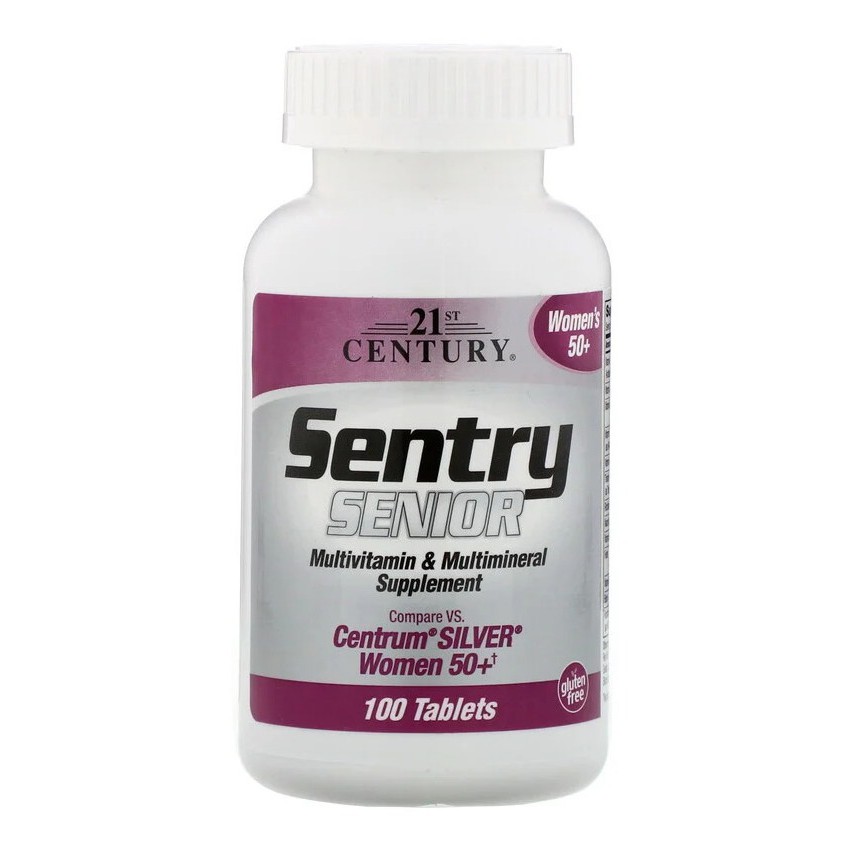 21st Century Multivitaminico Sentry Senior 50 Mulheres 100 Tabletes Eua Importado Suplemento 7189