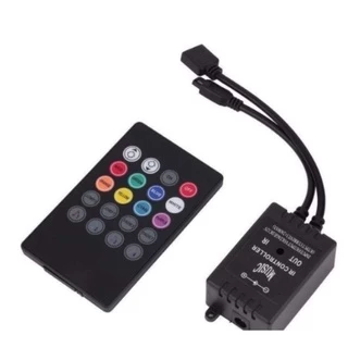 Controle Rítmico Sensível Ao Som Fita Led Rgb 3528 5050 Controlador Musical Batida Música