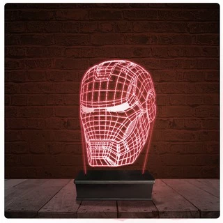 Abajur Luminária Acrílico Led - Homem de Ferro