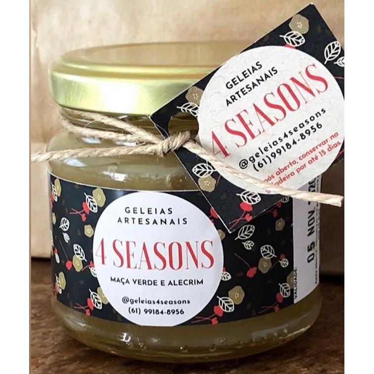 Geleia Gourmet Artesanal Maça Verde e Alecrim