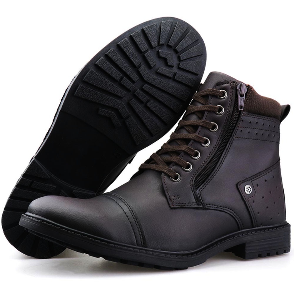 Bota Coturno Casual Touroboots Masculino Confortável