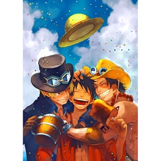 Luffy Rebaixado. One Piece. Quadro decorativo de anime em MDF