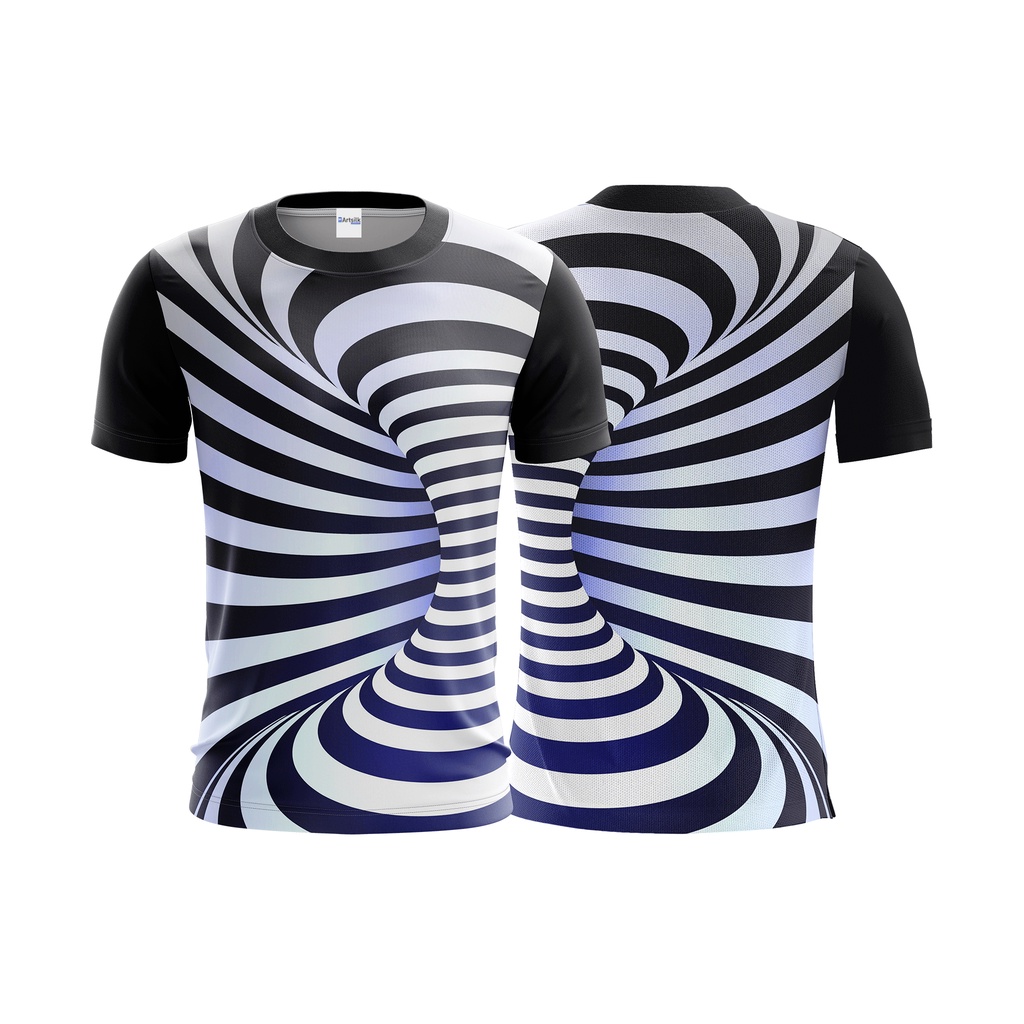 Camisetas Ilusão de Ótica 3D Totalmente Estampada DryFit Novidade
