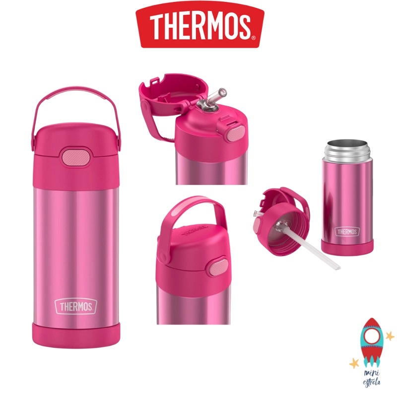 Garrafa Térmica Thermos Rosa | Shopee Brasil