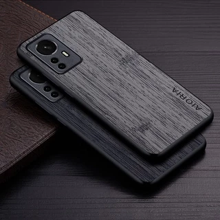 Capa De Couro Com Estampa De Madeira De Bambu Para Xiaomi Mi 12 Ultra Pro funda 5G