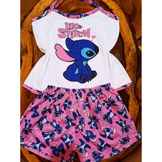 Kit 10 Baby Doll Curto Short Malha PV Estampado Personagens Adulto Alça Fina Barato Revenda