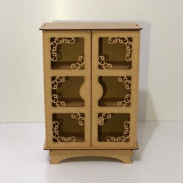 Mini Cristaleira Floral De Mesa